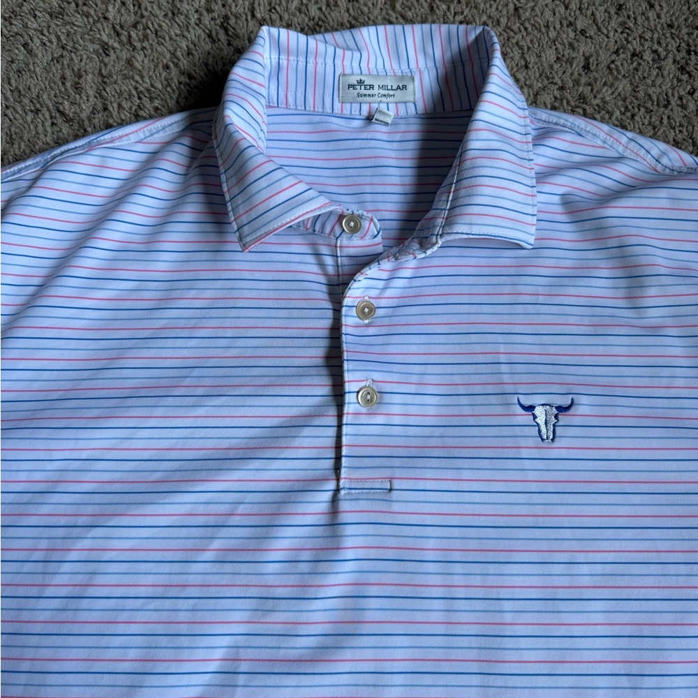 Peter Millar Golf Polo Shirt Sutton Bay Golf Club South Dakota XL Summer Comfort